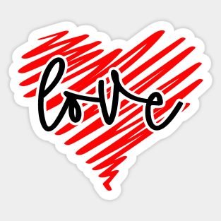 Love Heart Coloured Sticker